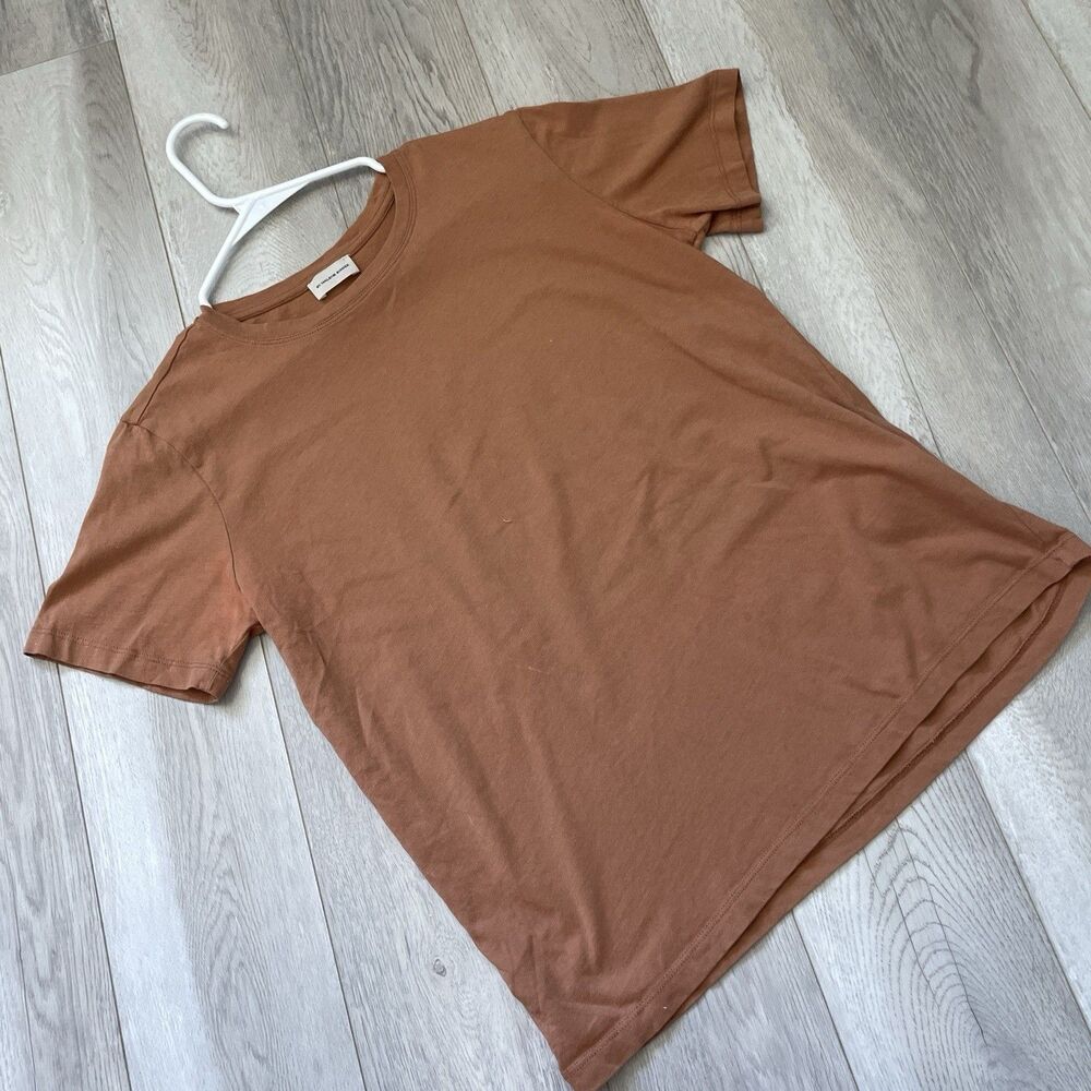 Malene Birger Tshirt organic cotton crewneck short sleeve womens Orange (small)